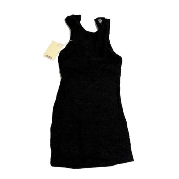 MONDAY Swimwear Kokomo Dress in Black Crinkle - Picture 1 of 5
